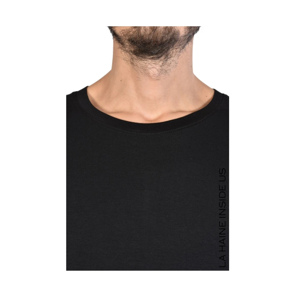 La Haine Inside Us Casual T-shirt met Ronde Hals en Voorzakken Black Heren