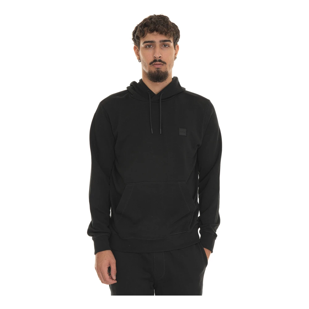 Boss Hoodie met zijlogo Black Heren