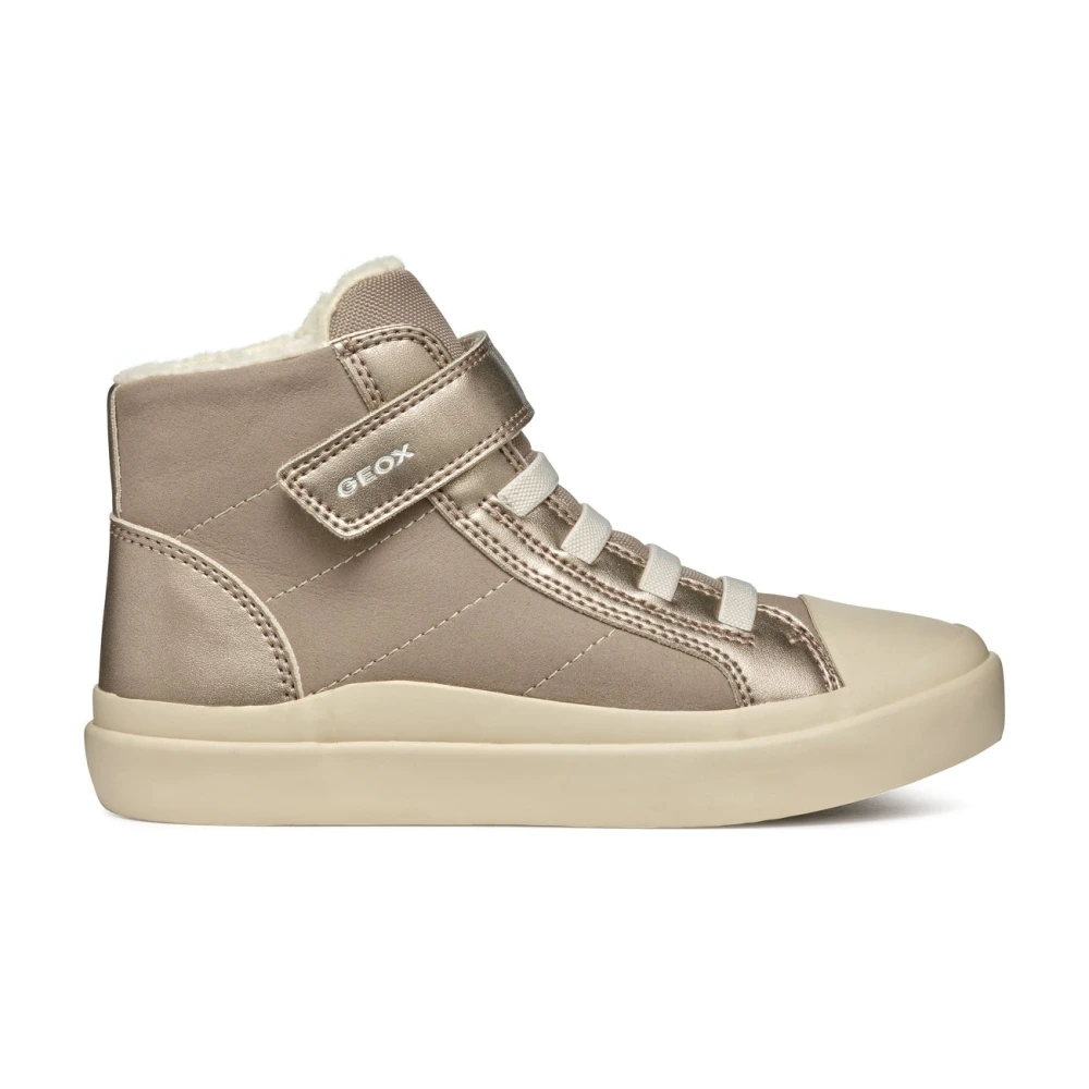 Geox Girls Beige Sneakers,, Dark Boots For Kids Size 29 Eu