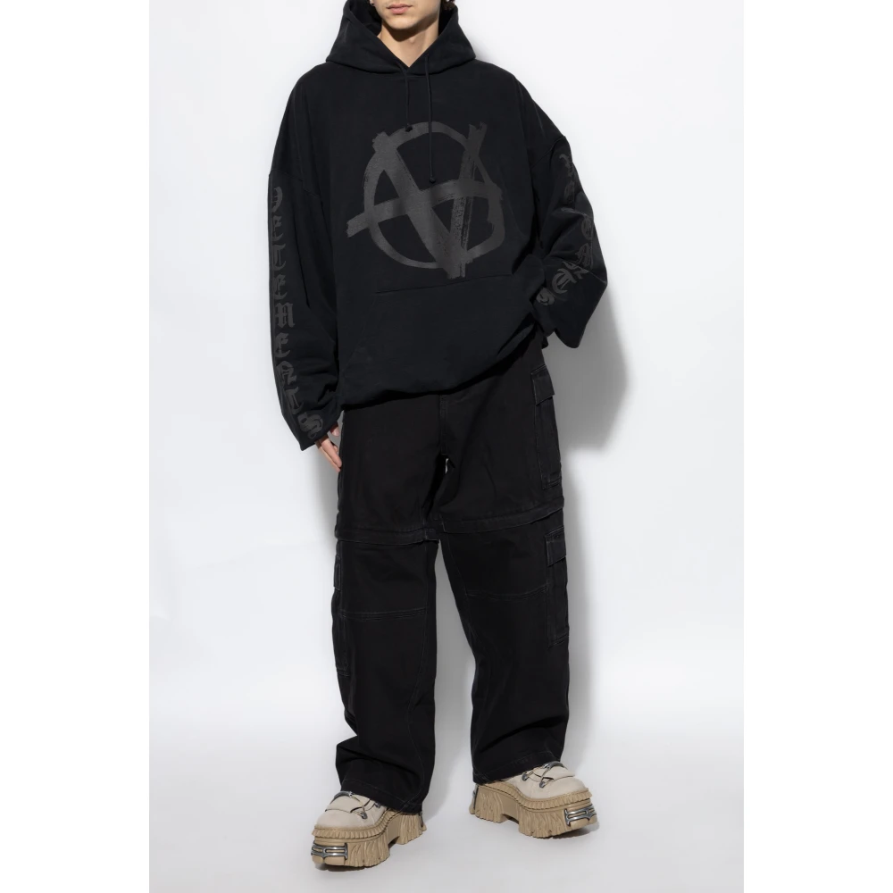 Vetements Hoodie Black Heren