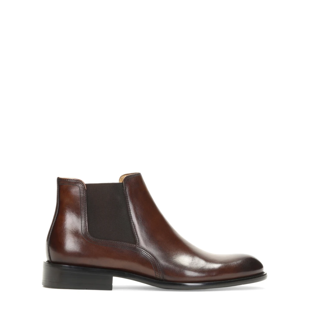 Kazar Homme Marron Chaussures, Brun, Taille: 44 Eu Bottes Chelsea Pour S