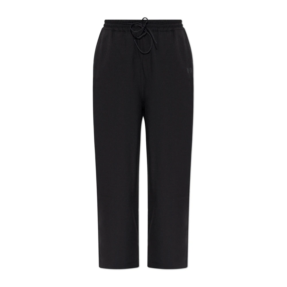 Y-3 Women's Black Straight Trousers, S, Trousers With 3S Side Stripes