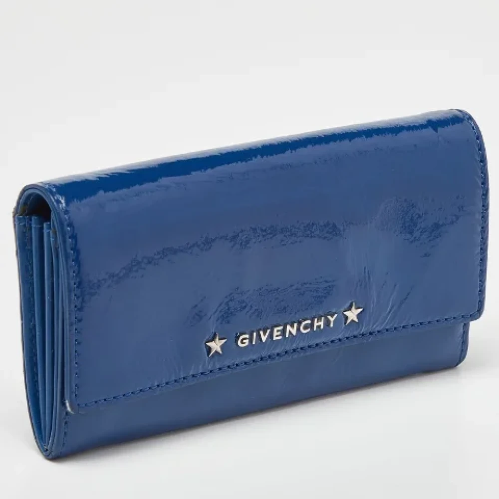 Givenchy Pre-owned Leather wallets Blue Dames