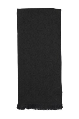 classic-black-logo-scarf-fringed-edge