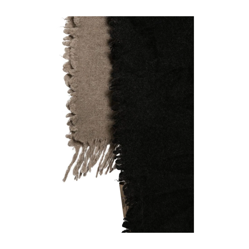 UMA Wang Zwart Tan Sjaal Stijlvolle Mode Accessoire Black Dames