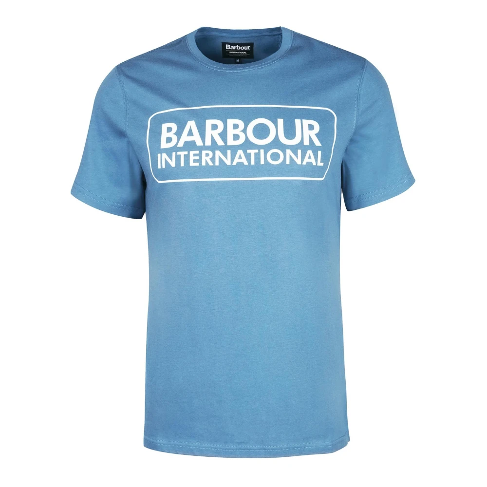 Barbour Essential Large Logo T-Shirt Blue Horizon Blue Heren