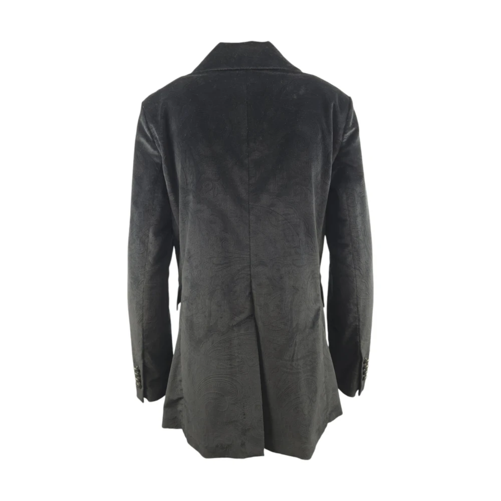Circolo 1901 Devorè Dubbel-Breasted Fluwelen Blazer Black Dames