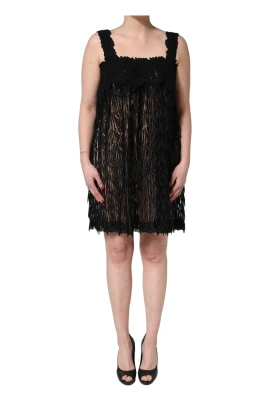 Fringed Sleeveless Mini Dress