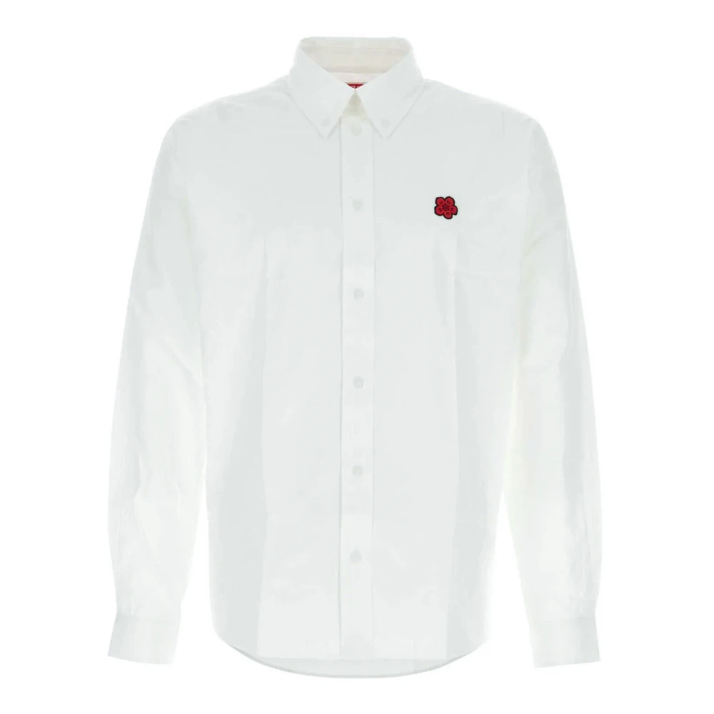 Kenzo Witte Bloemenoverhemd White Heren