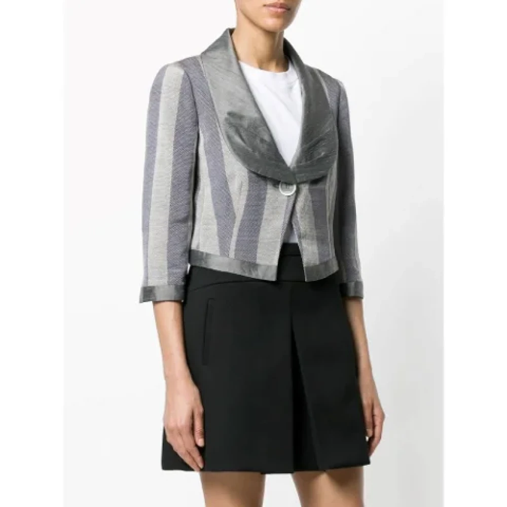 Armani Pre-owned Fabric outerwear Gray Dames