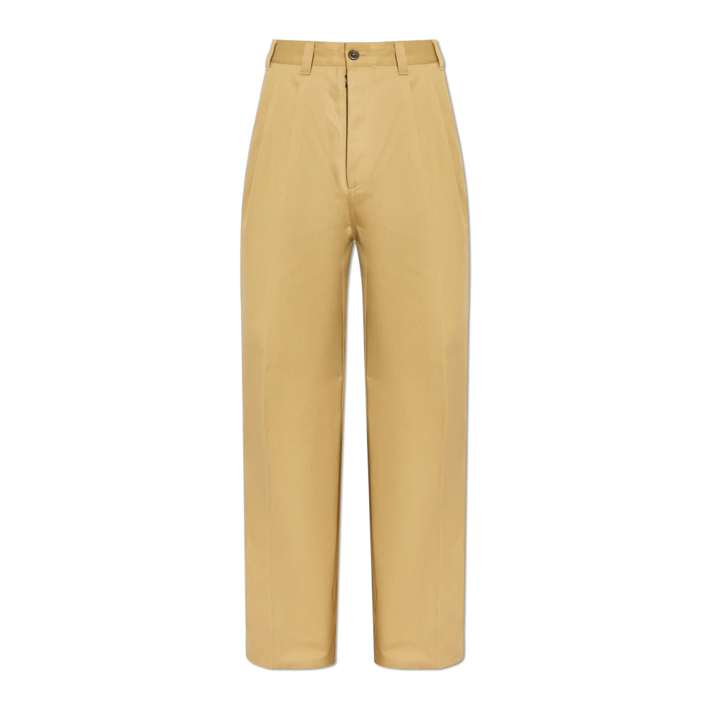 Maison Margiela Gekreukelde broek Beige Heren