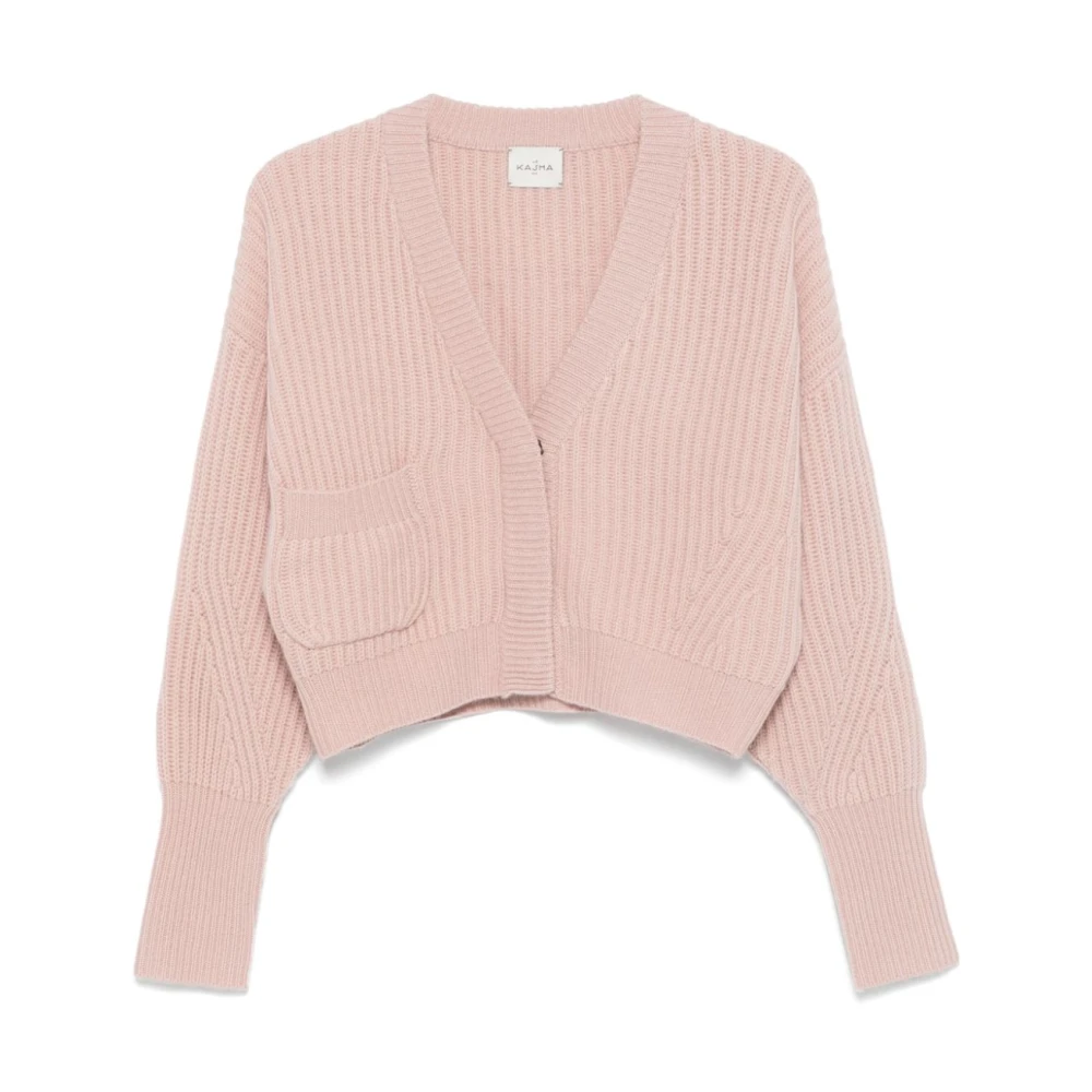 Le Kasha Geribbelde Korte Vest in Oudroze Pink Dames