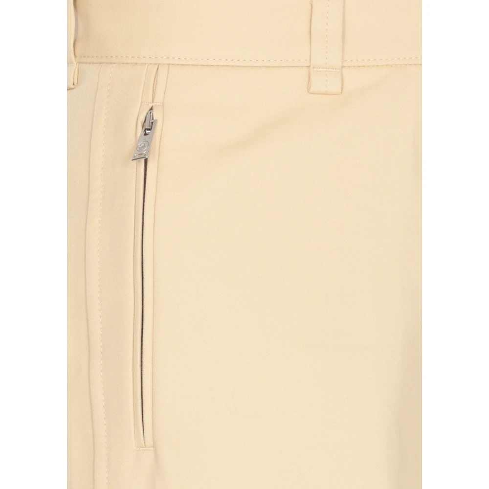 Lanvin Beige Katoenen Broek met Ritszakken Beige Heren