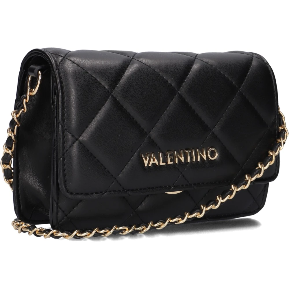 Valentino Zwarte Ocarina Flap Tas Schouder Black Dames