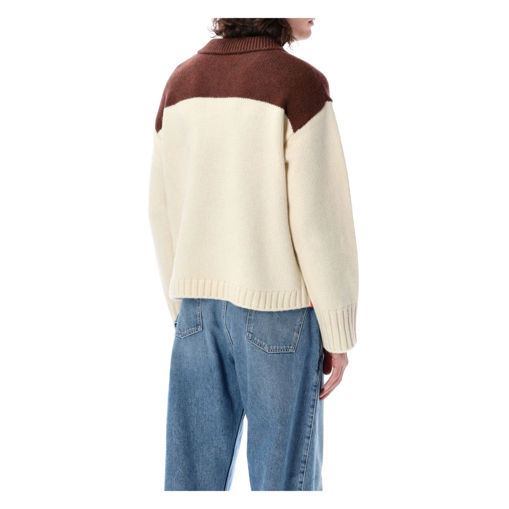 JW Anderson Huis Intarsia Polo Sweater Gebreide kleding Multicolor Heren