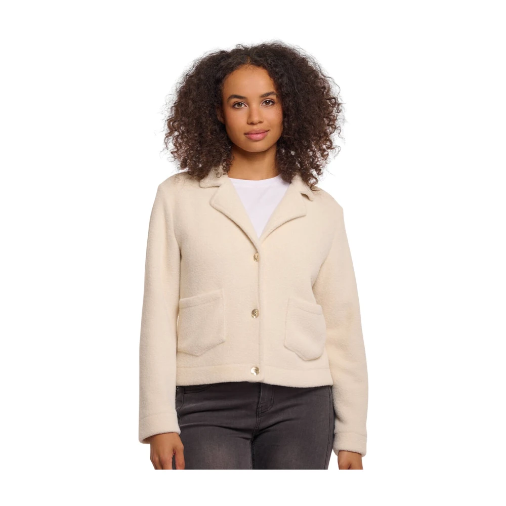 Rino&Pelle Boxy Jas met Reverskraag Beige Dames