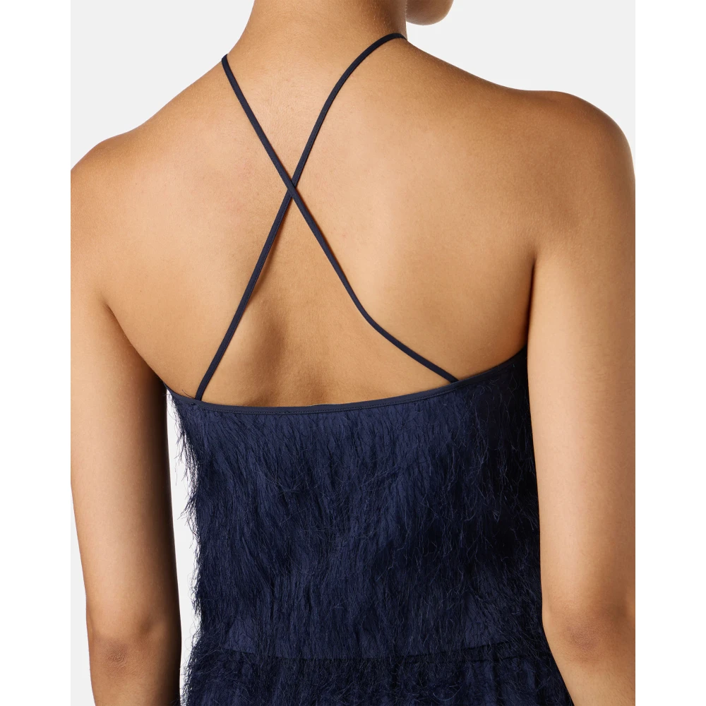 Iceberg Blauwe regular fit pluis viscose top Blue Dames