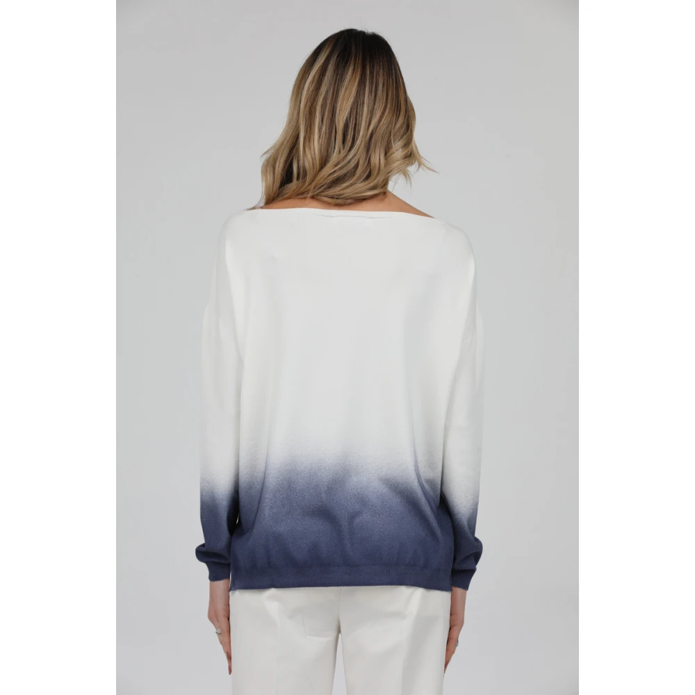 Gran Sasso Lange Mouw Ombre Zeemansshirt Multicolor Dames