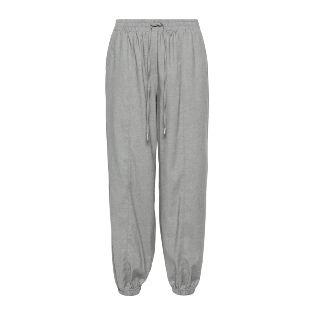 Twinset Grijze Broek met Elastische Tailleband Gray Dames