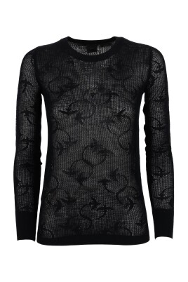 Camisa De Encaje Pinko Ramage Para Mujer - Negra | Estilo Floral