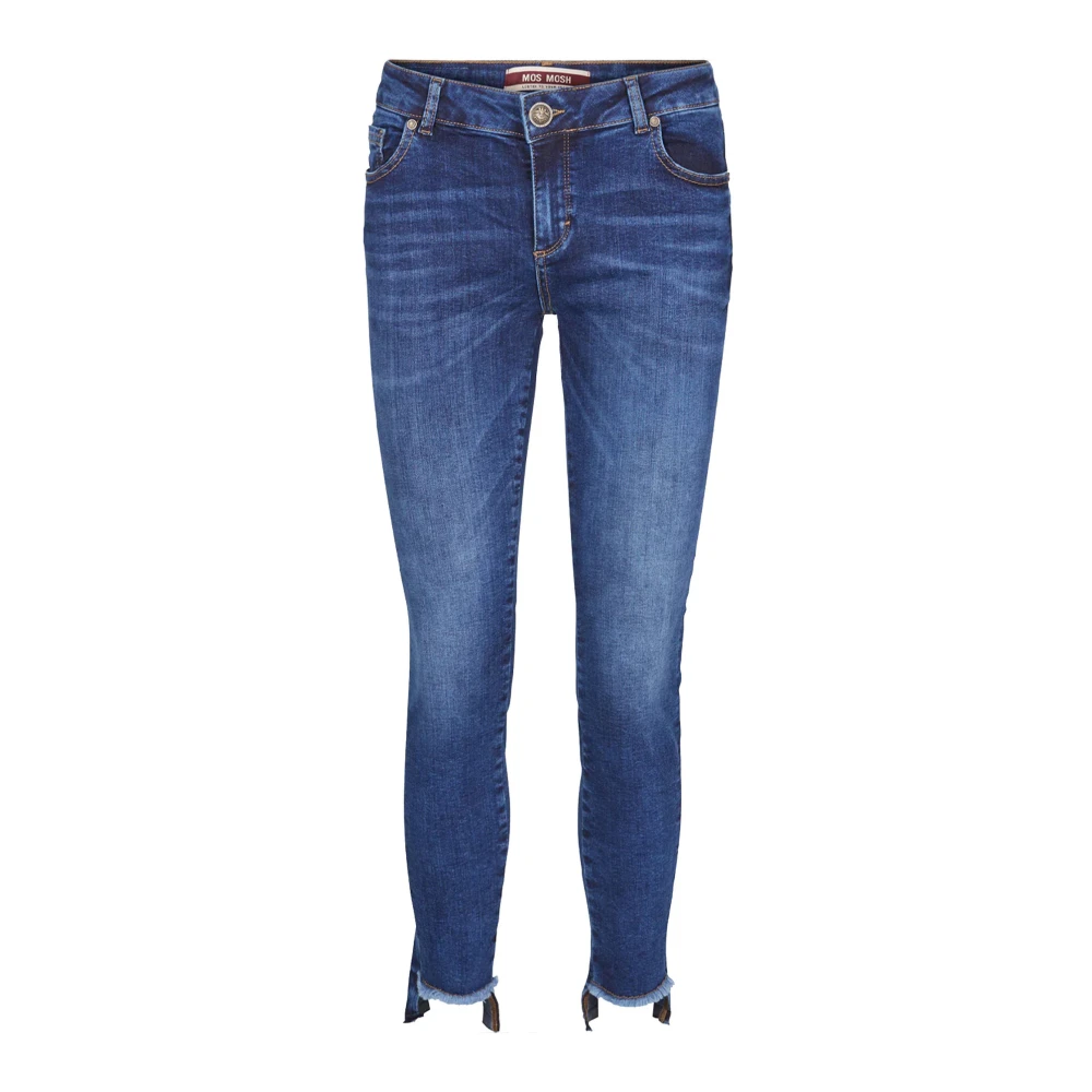 MOS MOSH Slim-Fit Blue Denim Jeans Blue Dames
