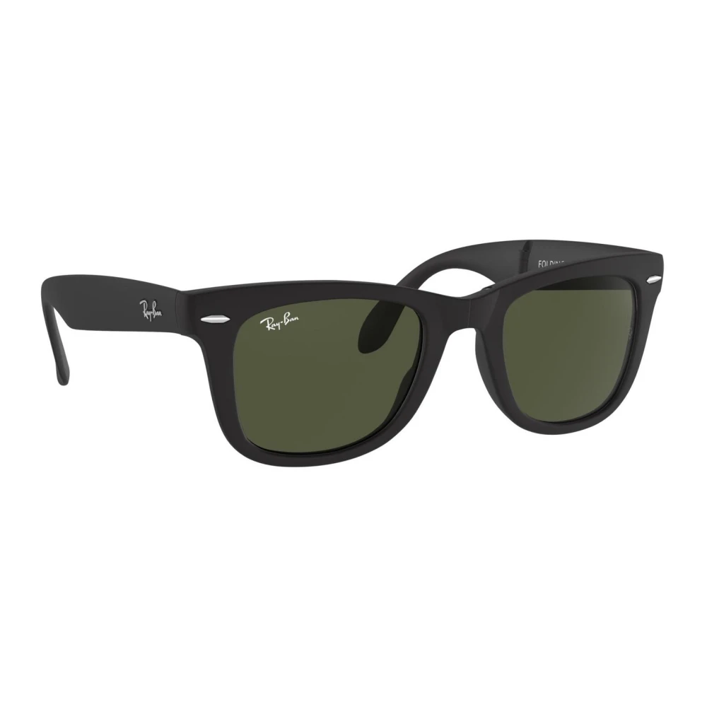 Ray-Ban Men's Black Sunglasses, 54 Mm, Folding Wayfarer