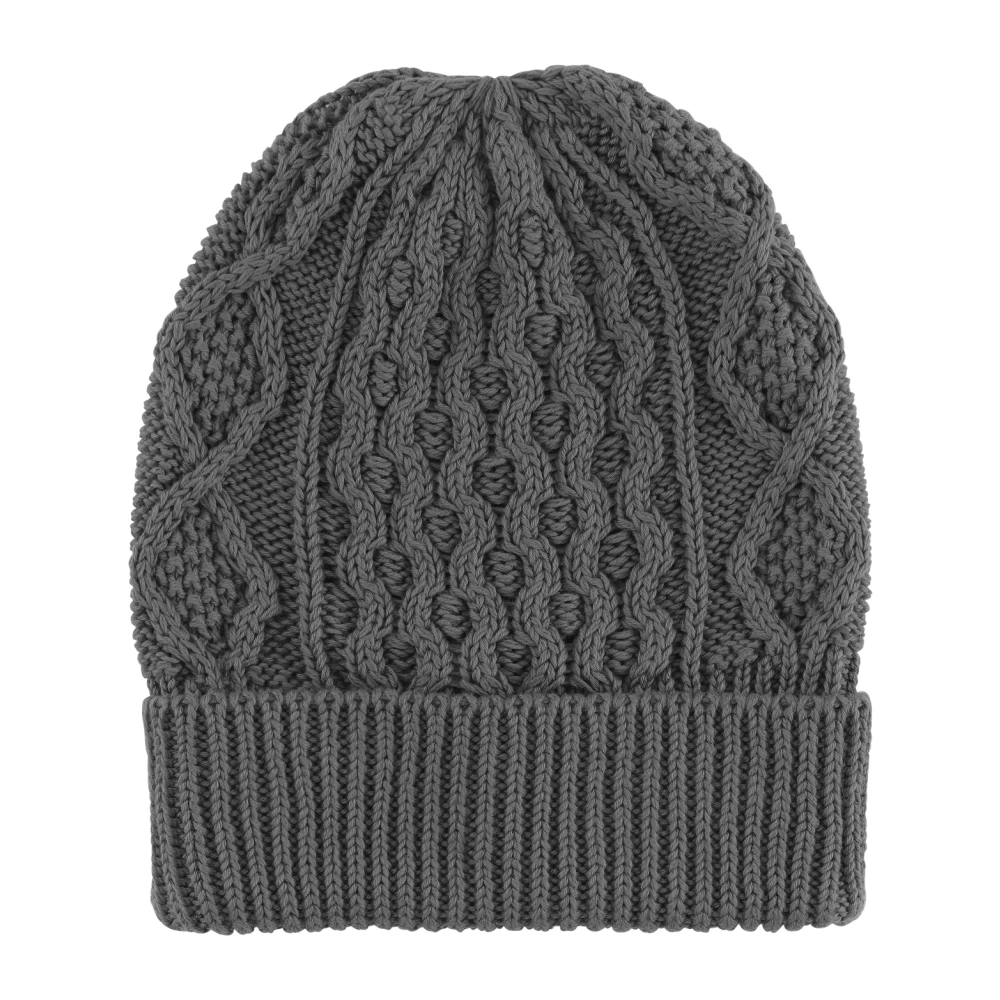 American Dreams Grafiet Katoenen Beanie Gemaakt in Italië Gray Dames