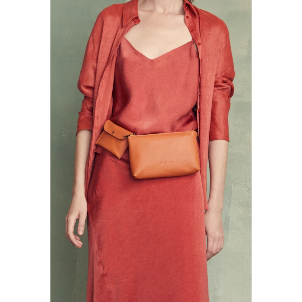 Cortana Petra oranje leren heuptas Orange Dames
