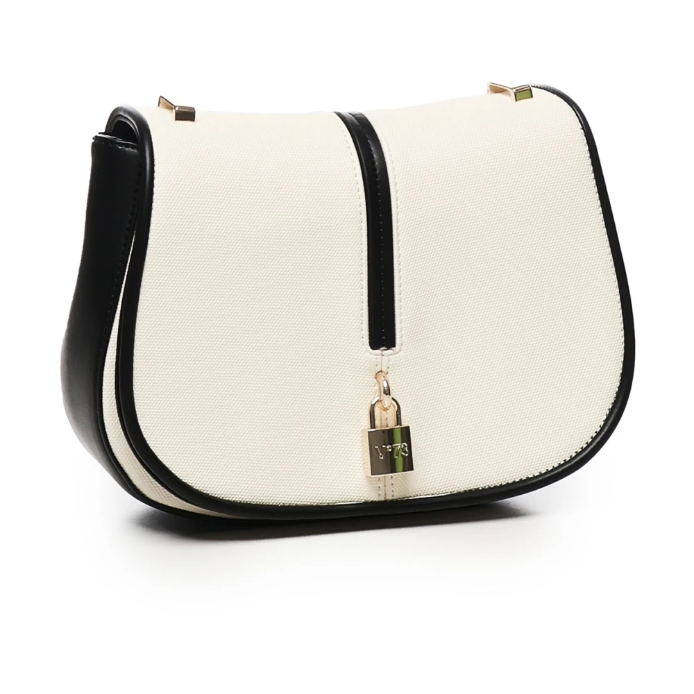V73 Witte Crossbody Tas met Hangslot Sluiting White Dames