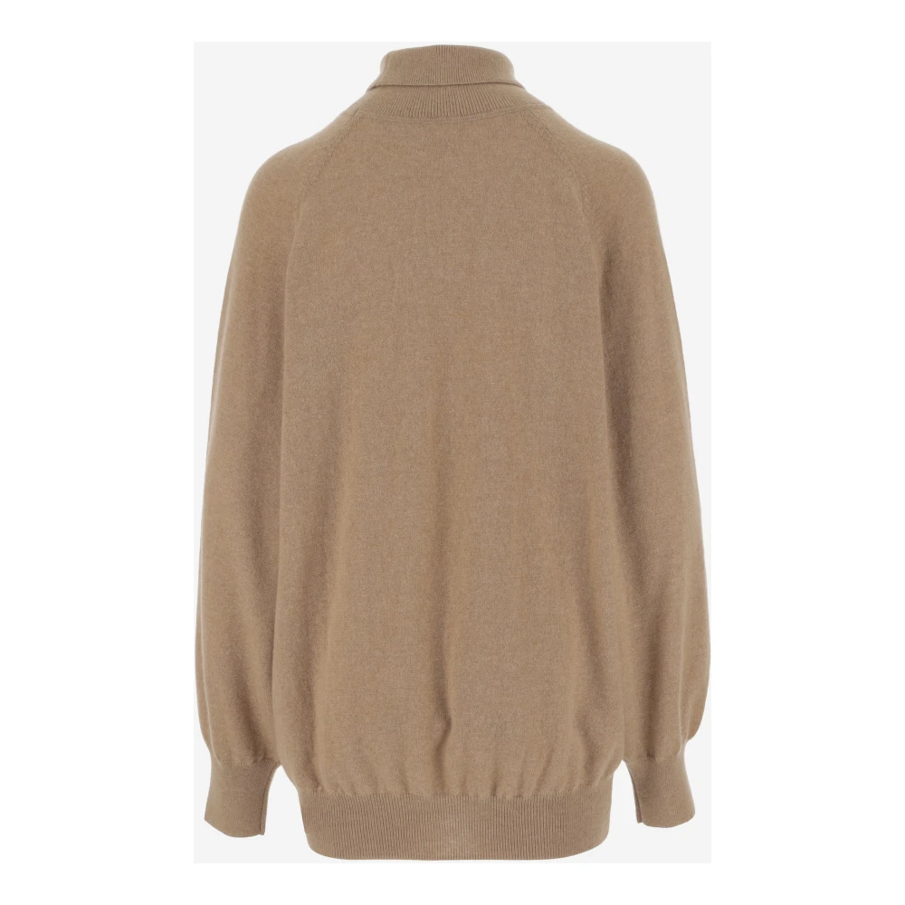 Khaite Beige Cashmere High Collar Sweater Beige Dames