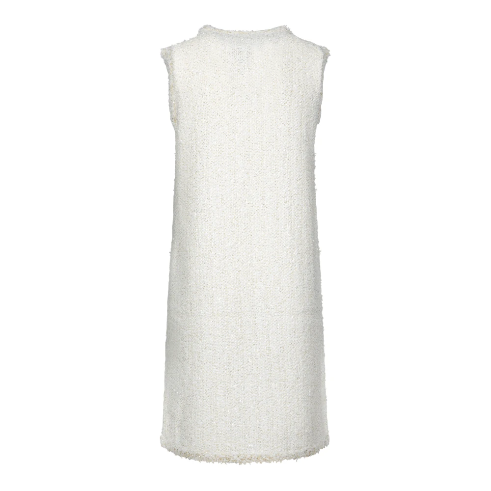 Fabiana Filippi Witte Tweed Jurk voor Vrouwen White Dames