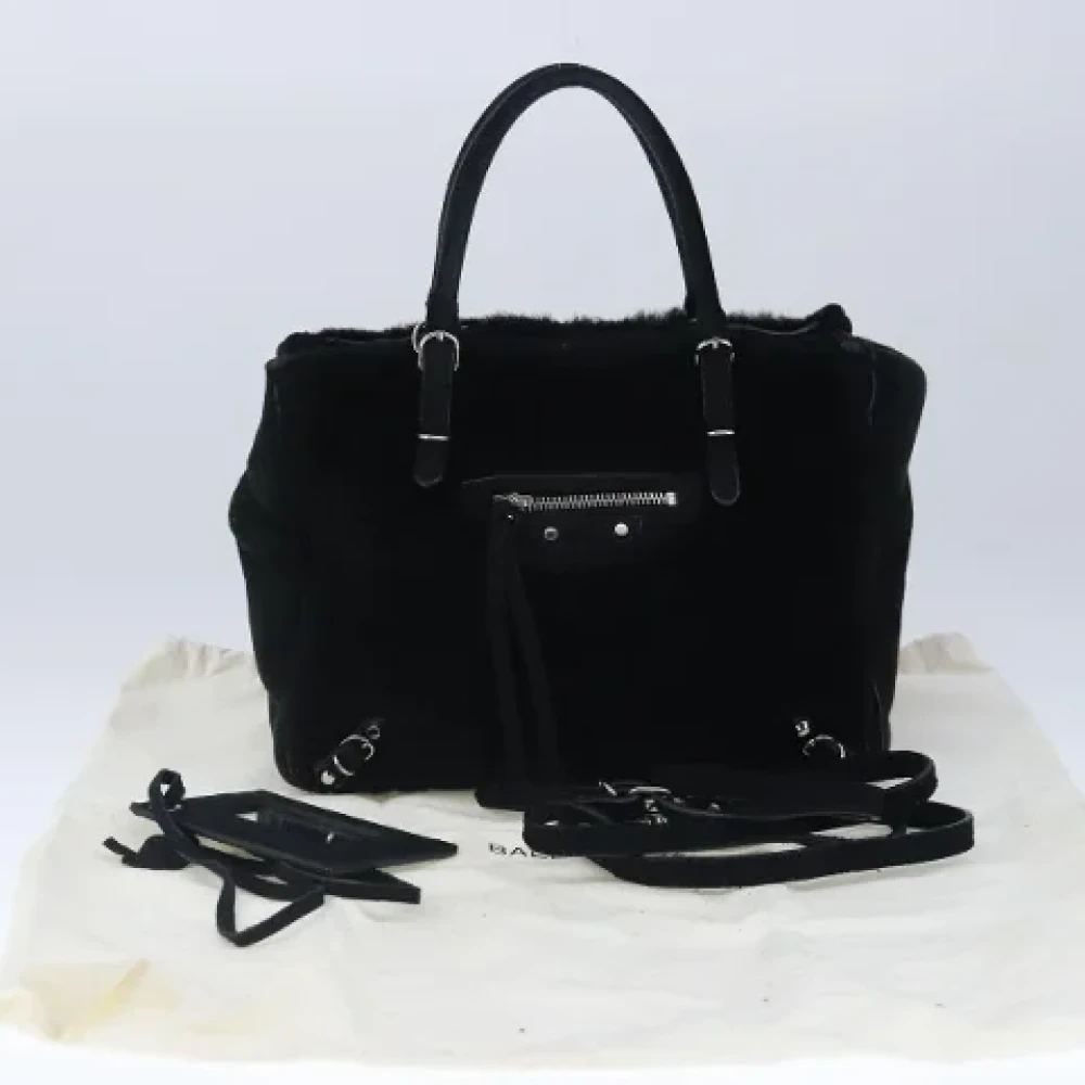 Balenciaga Vintage Pre-owned Suede handbags Black Dames
