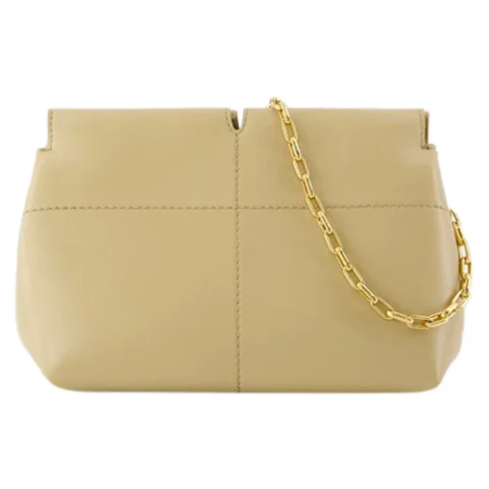 Burberry Leather clutches Beige Dames
