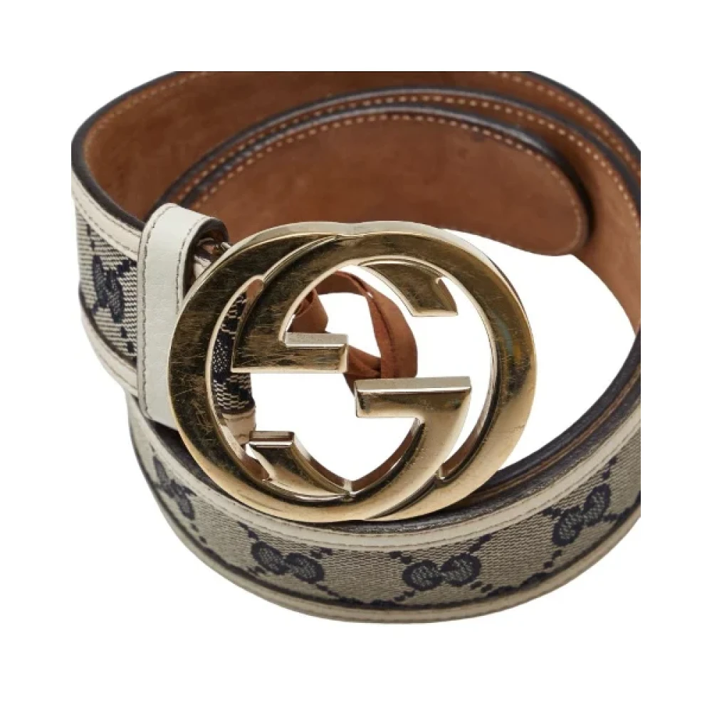 Gucci Vintage Pre-owned Cotton belts Beige Dames