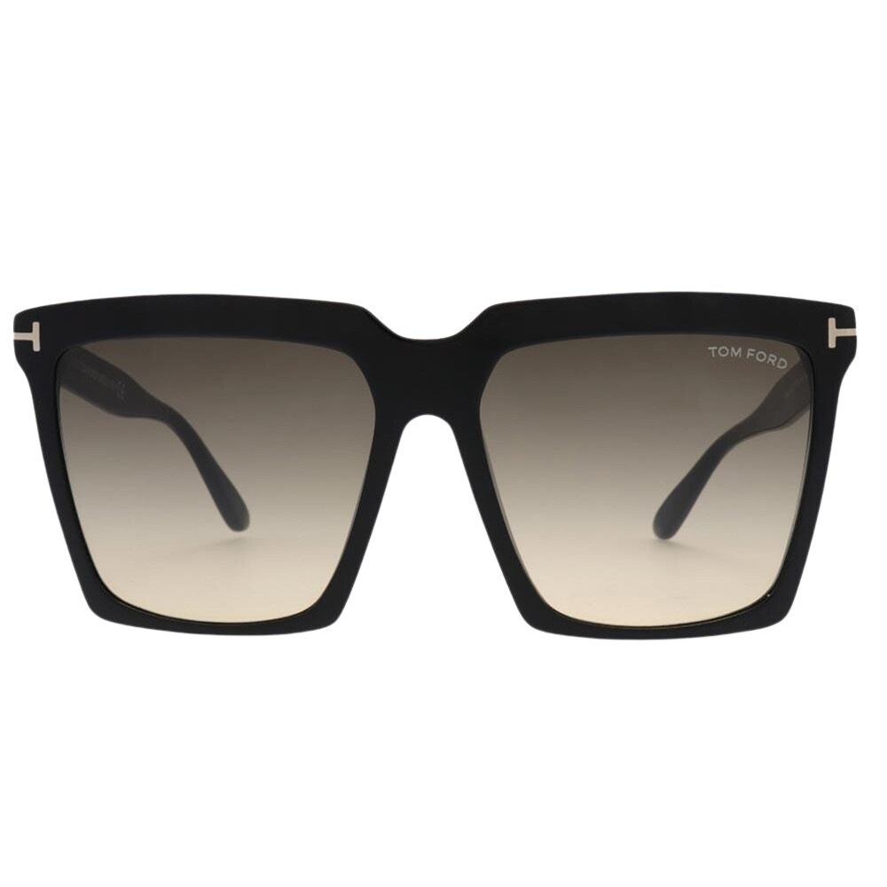 logo-embellished square brown sunglasses