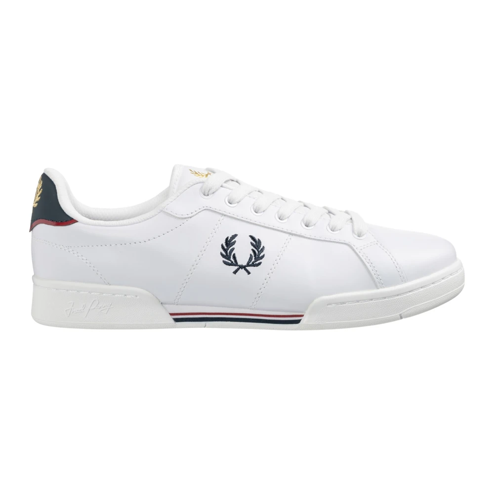 Fred Perry Läder Snörning Sneakers White, Herr