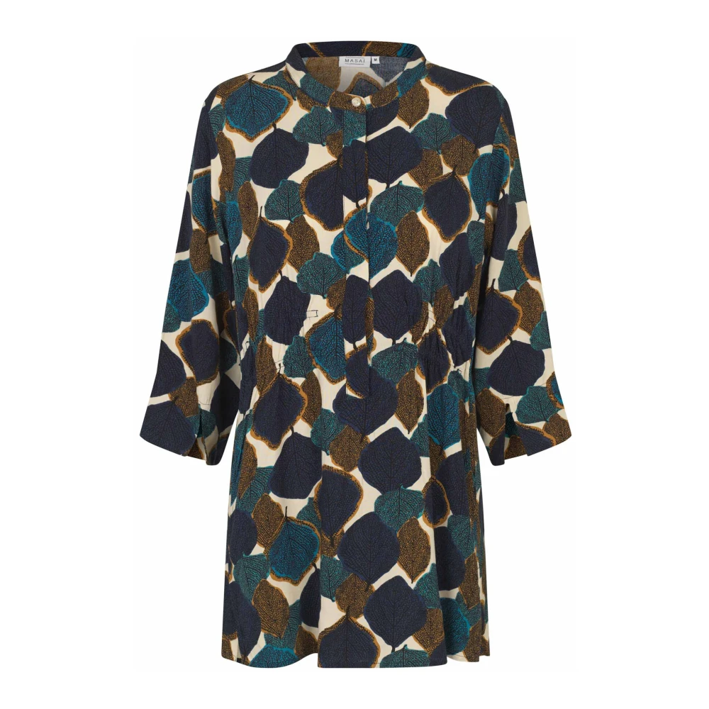 Masai Eenvoudige Tuniek met 3 4 Mouwen Multicolor Dames