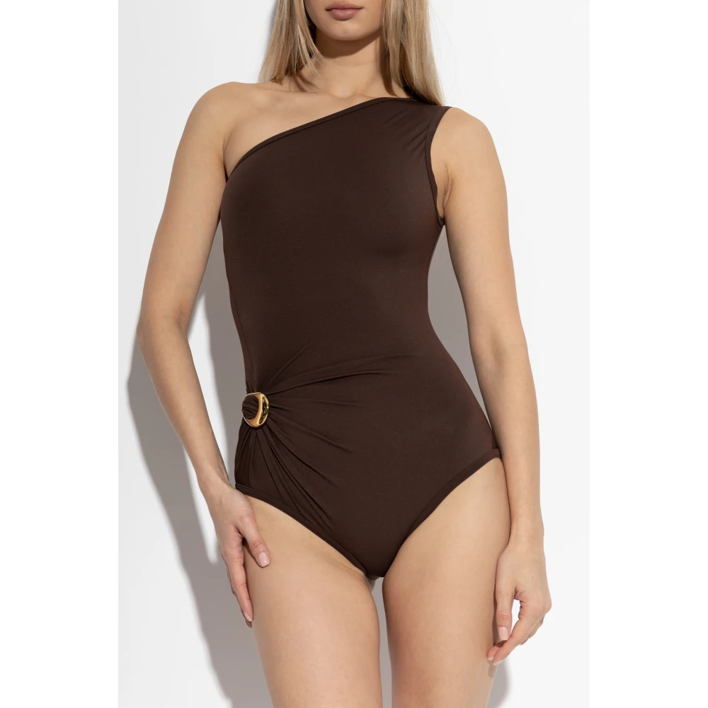 Bottega Veneta Badpak met applicatie Brown Dames