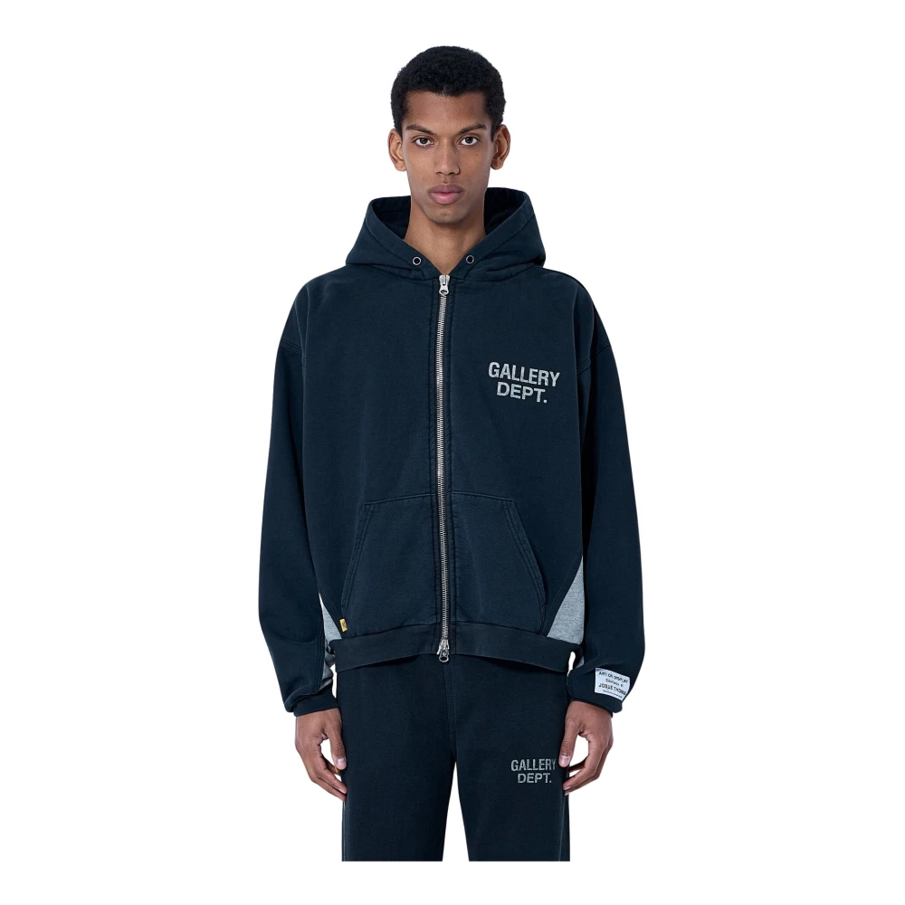Gallery Dept. Black Zip-Up Logo Hoodie - Male - Zip-Throughs - 2XL - Sweatshirts & Hoodies