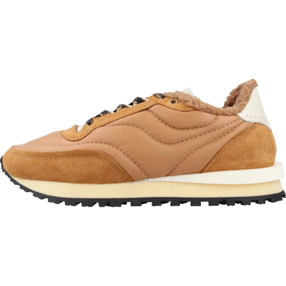 Hidnander Tenkei Polar Fleece Sneakers Dames Schoenen Bruin