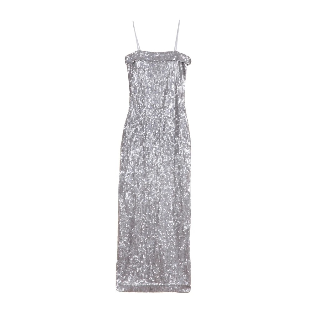 By Timo Women's Gray Party Dresses, Xs, Sparkling Sequins Strap Dress