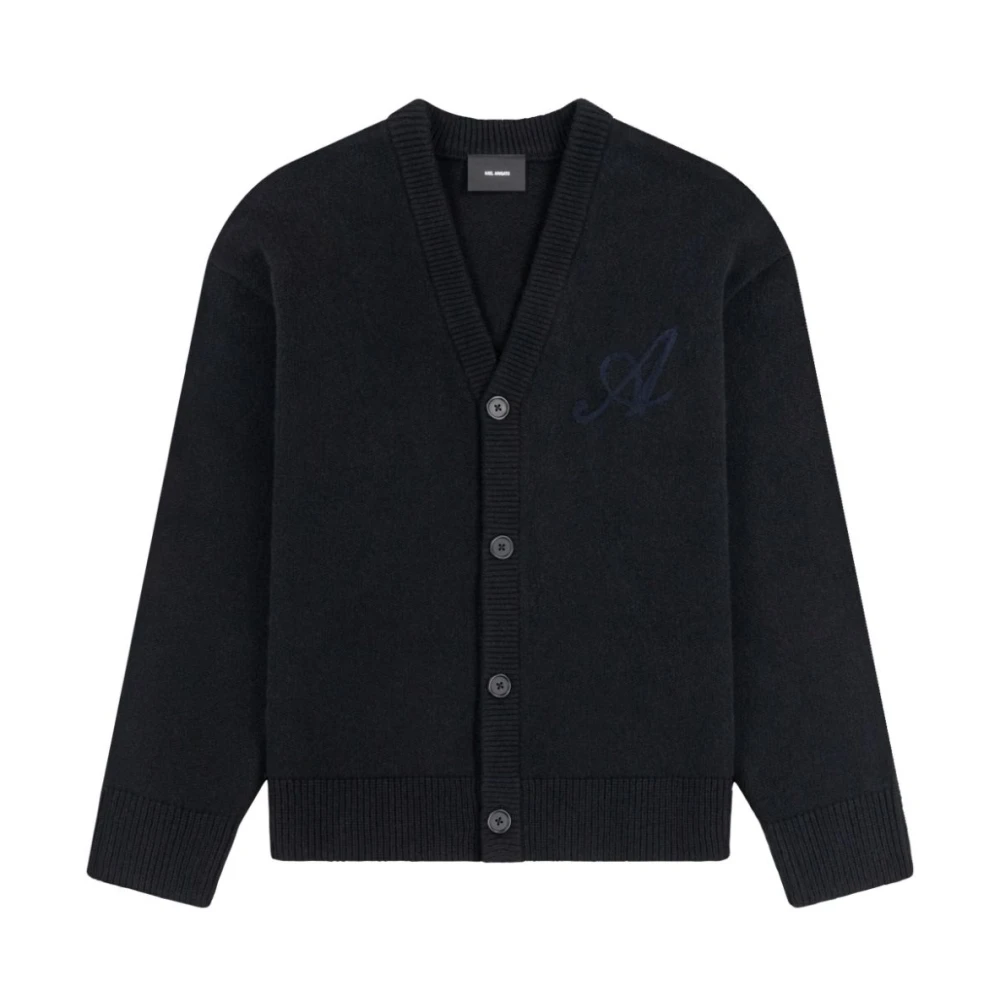 Axel Arigato Zwarte Signature Cardigan Sweaters Black Heren
