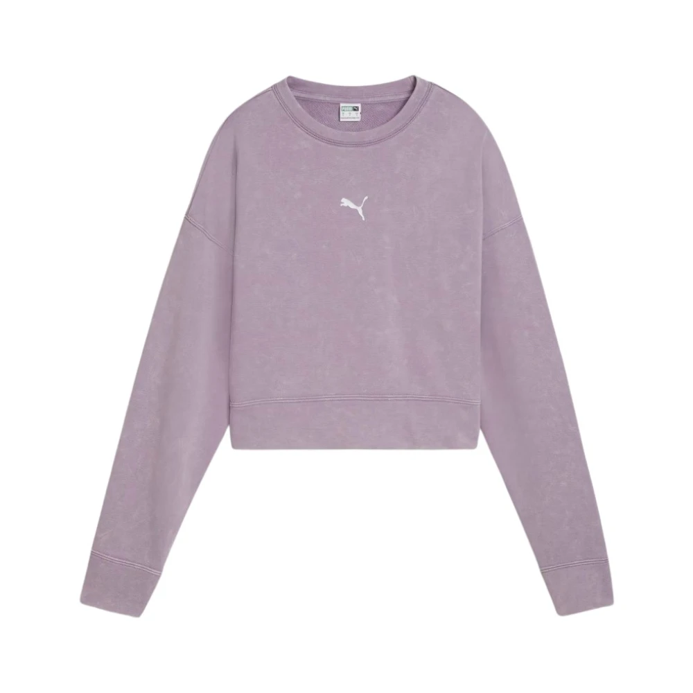 Puma Relaxed Gewassen Sweatshirts Purple Dames