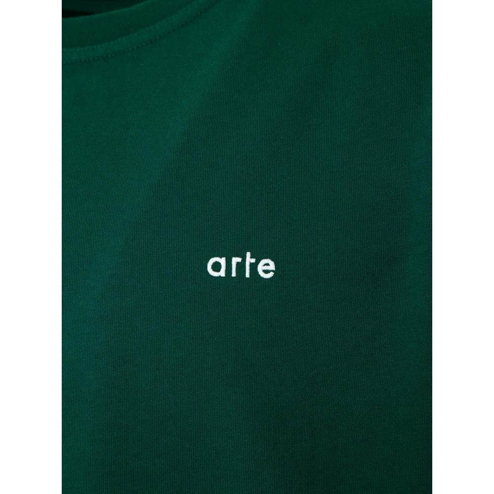 Arte Antwerp Spiral Print Logo T-Shirt Green Heren