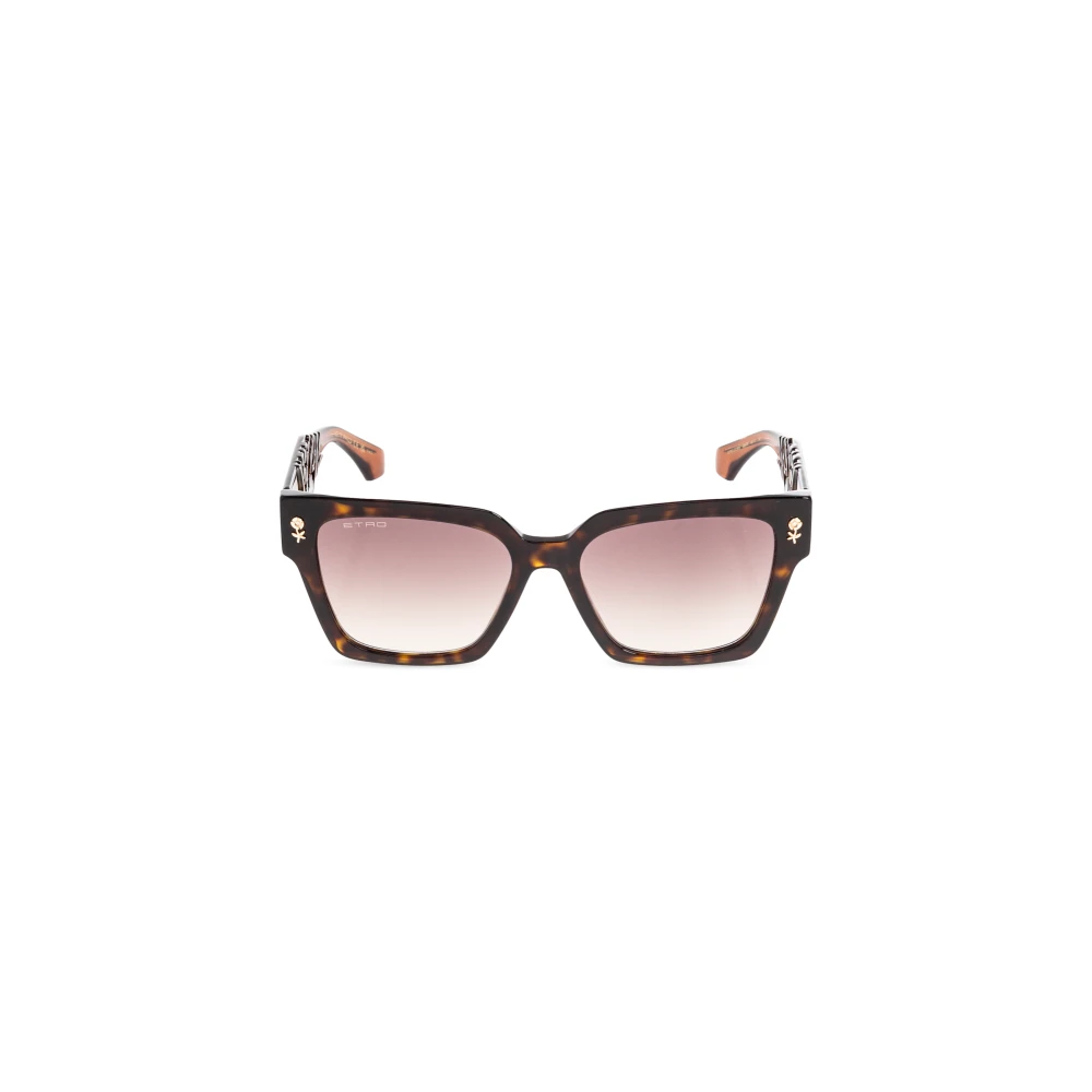 Etro Donna Marrone 0128/S 086/Ha Occhiali Da Sole Acetato Havana Squadrata Normale Sfumato - Immagine 3
