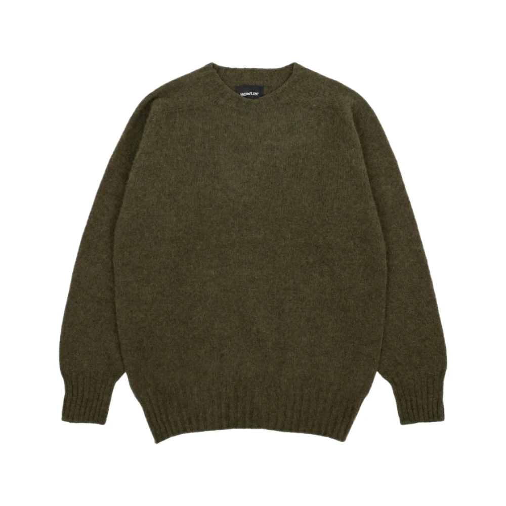 Howlin' Crater Neck Shetland Sweater Green Heren