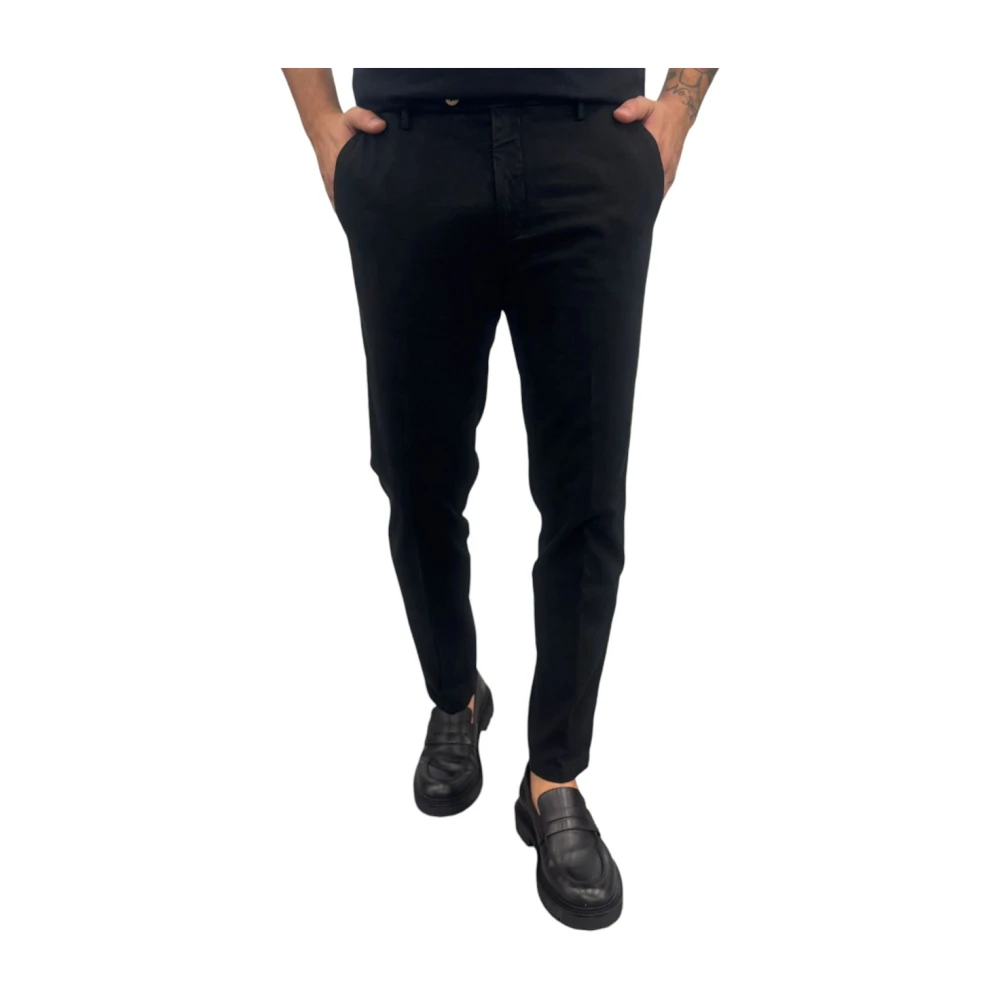 Michael Coal Katoenmix Slim Fit Broek Black Heren