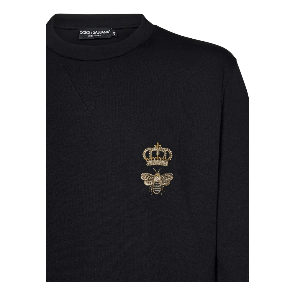 Dolce & Gabbana Zwarte Iconische Sweatshirt Ss25 Black Heren