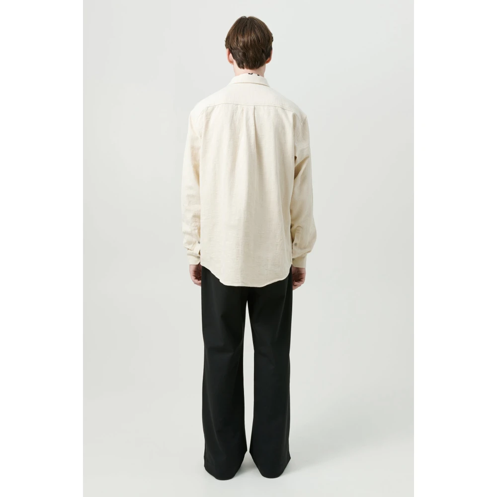 Soulland Relaxed Fit Katoenen Overshirt Beige Heren