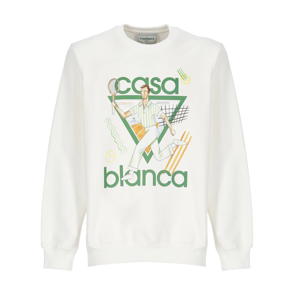Casablanca Witte Katoenen Sweatshirt met Le Jeu Print White Heren